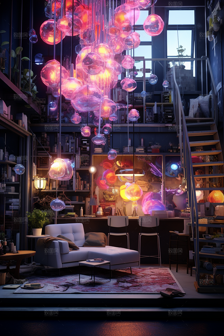 C4D科幻空间想象力效果背景