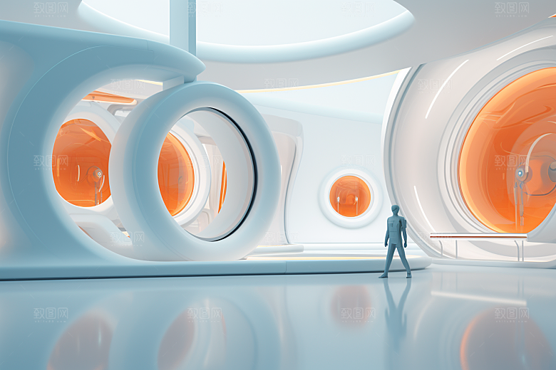 C4D科幻空间高清渲染背景
