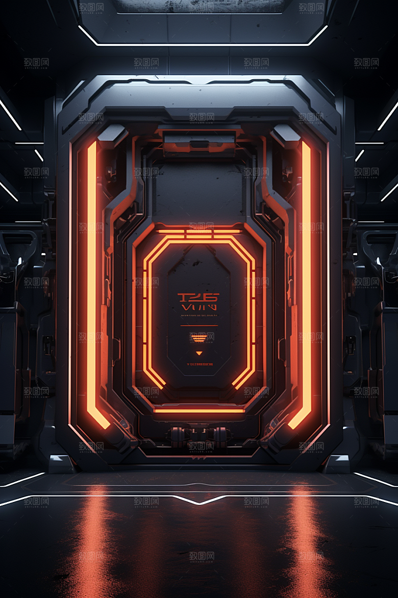 C4D科幻空间科技模型背景