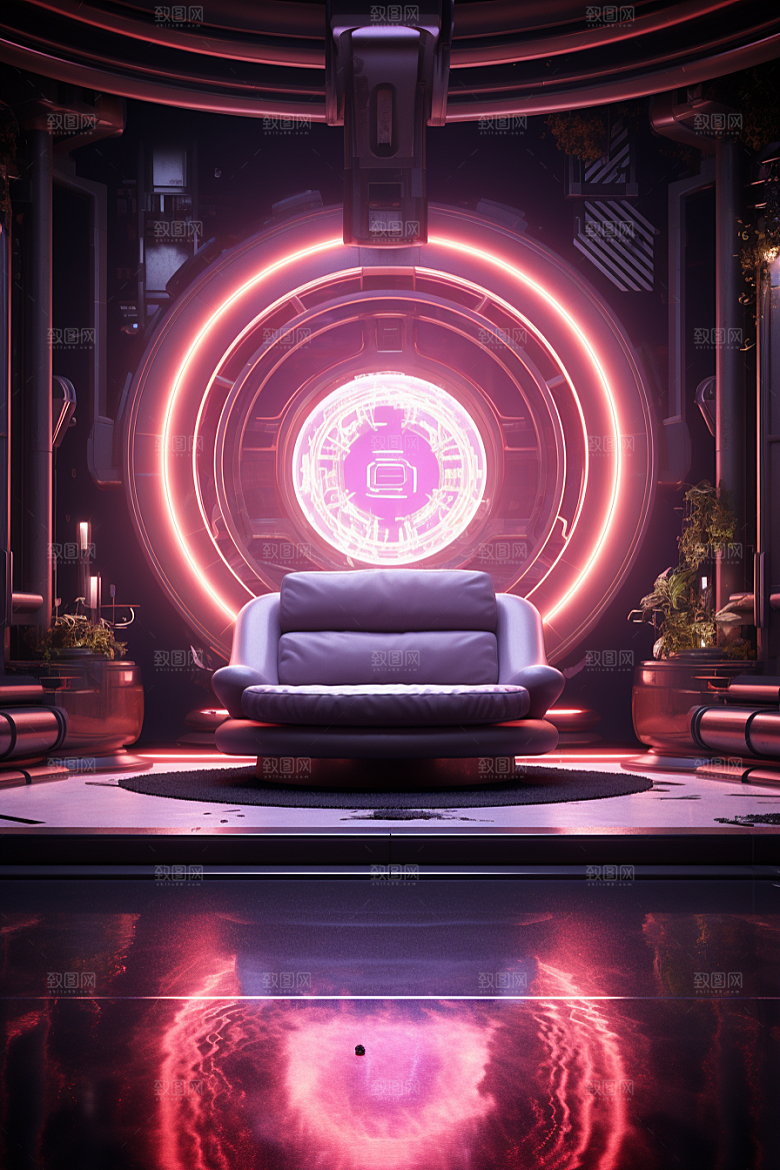 C4D科幻空间科技3D背景