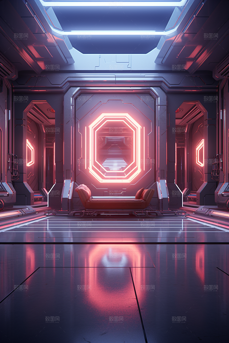 C4D科幻空间空间效果背景