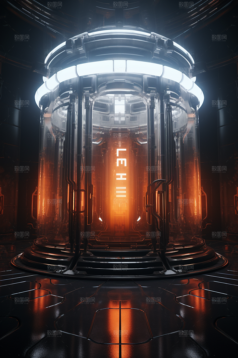 C4D科幻空间未来感立体背景
