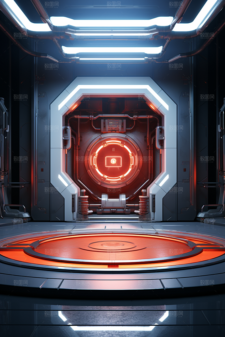 C4D科幻空间渲染立体背景