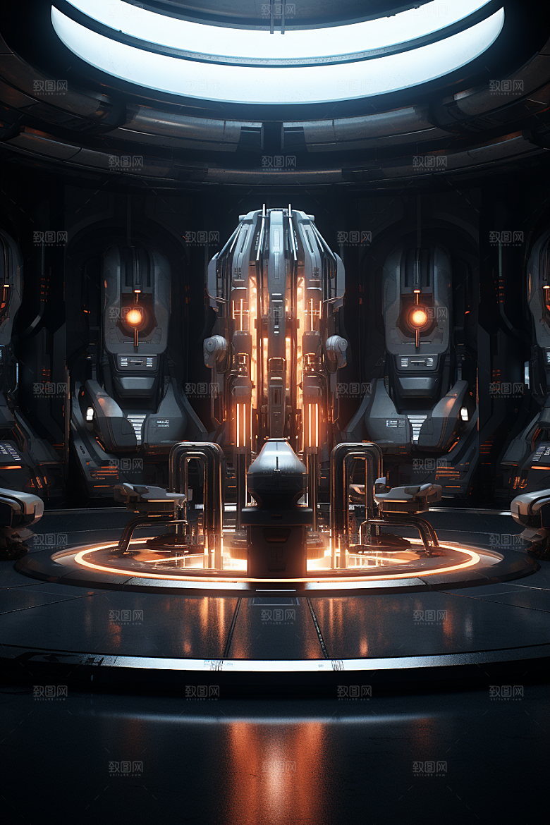 C4D科幻空间未来感科技背景