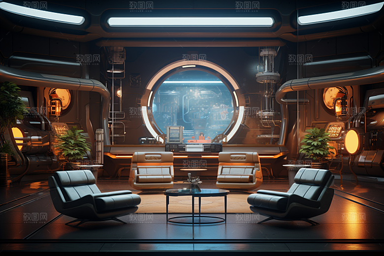 C4D科幻空间效果未来感背景