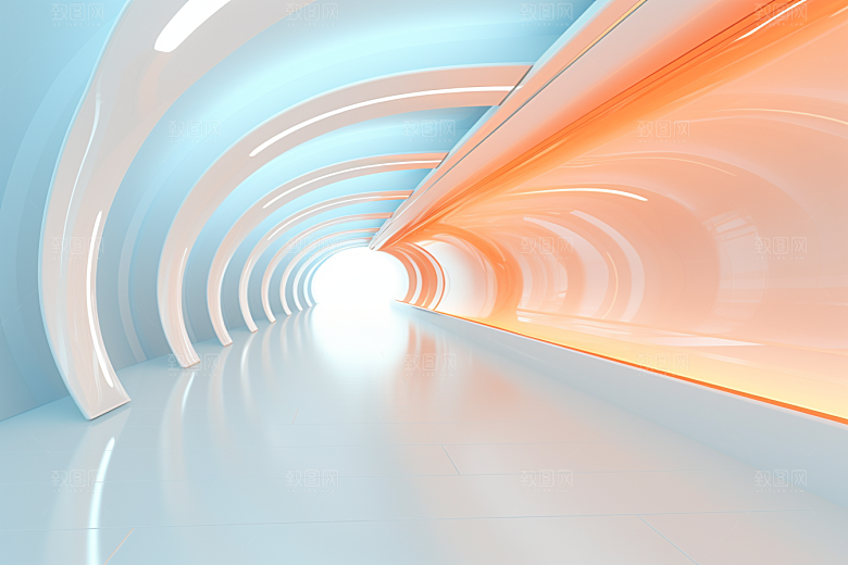 C4D科幻空间模型想象力背景