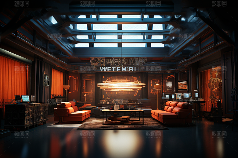 C4D科幻空间科技想象力背景