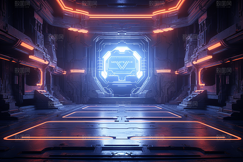 C4D科幻空间渲染想象力背景