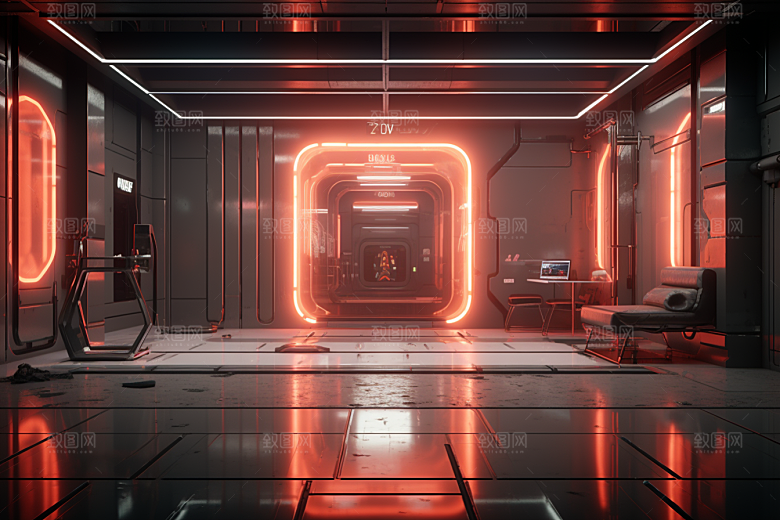 C4D科幻空间高清模型背景
