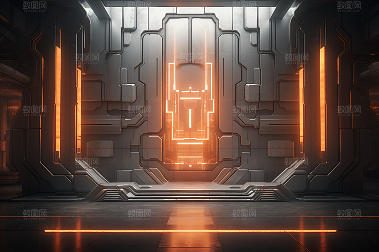 C4D科幻空间想象力科技背景