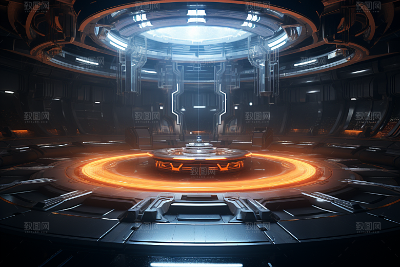 C4D科幻空间渲染效果背景