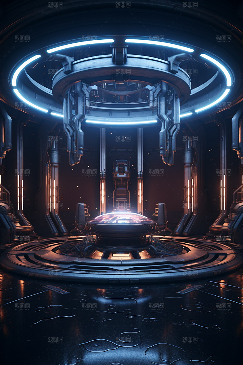 C4D科幻空间3D立体背景