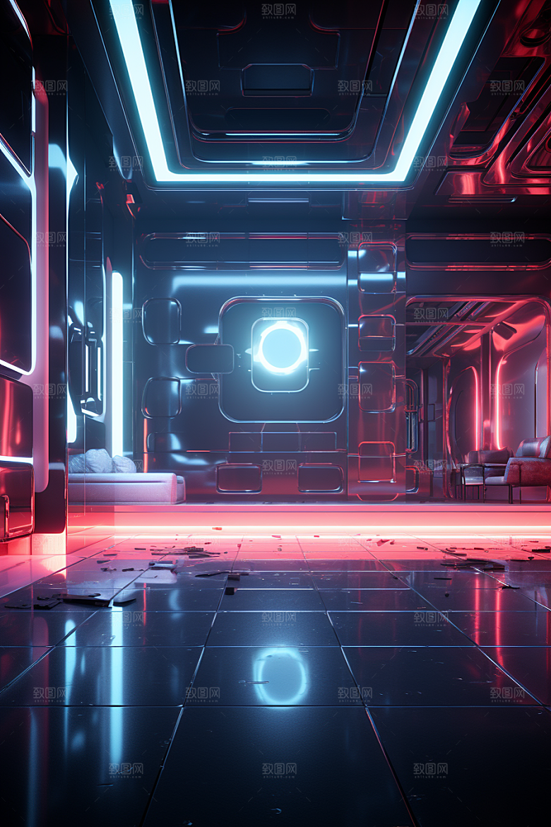C4D科幻空间渲染科技背景