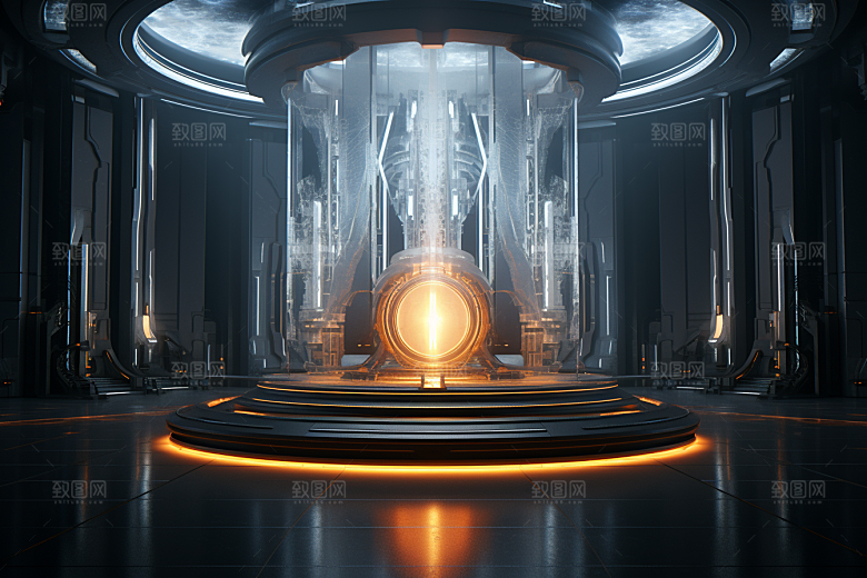 C4D科幻空间渲染立体背景