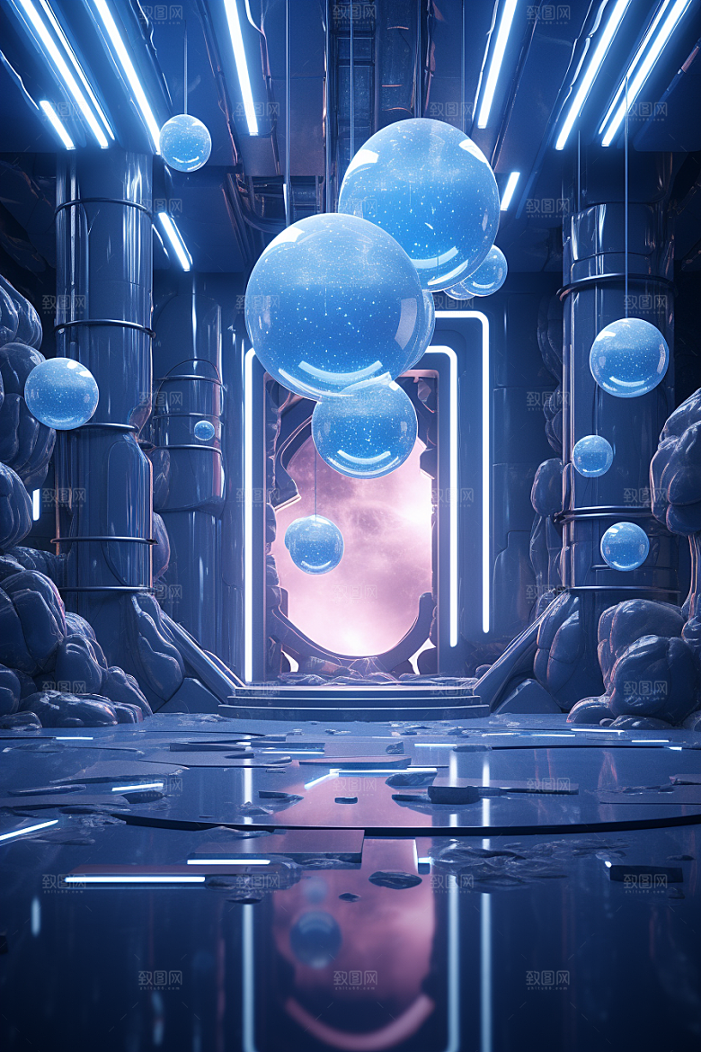 C4D科幻空间科技高清背景