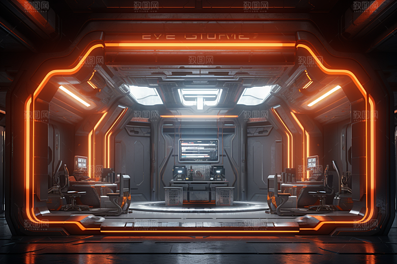 C4D科幻空间效果3D背景