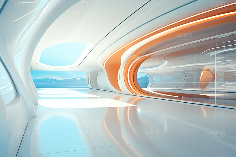 C4D科幻空间想象力3D背景