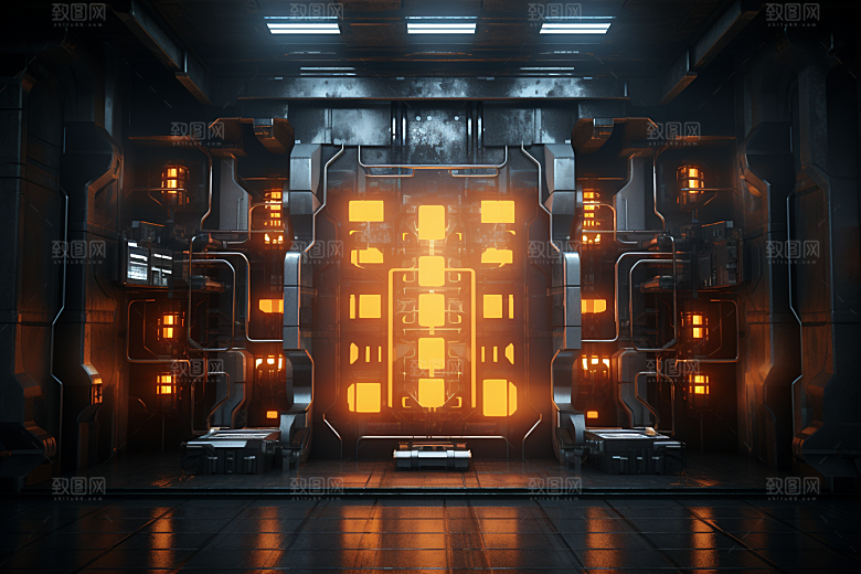 C4D科幻空间立体3D背景