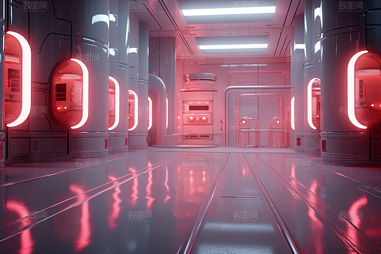 C4D科幻空间效果渲染背景