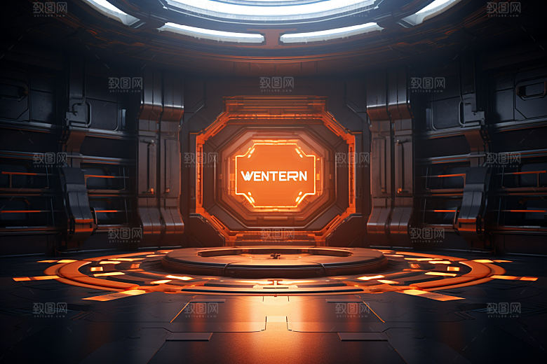 C4D科幻空间未来感想象力背景