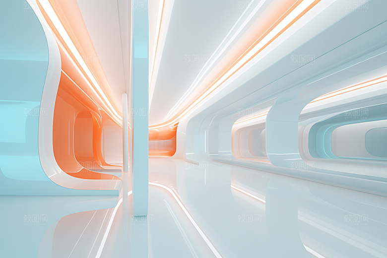 C4D科幻空间效果科技背景