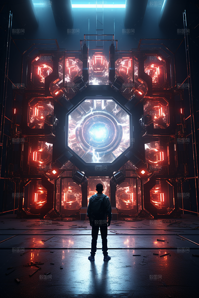 C4D科幻空间立体3D背景