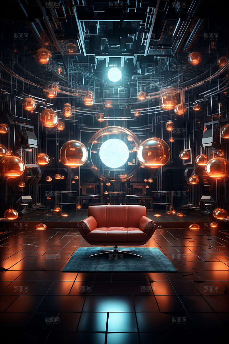 C4D科幻空间科技渲染背景