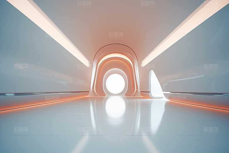C4D科幻空间未来感空间背景