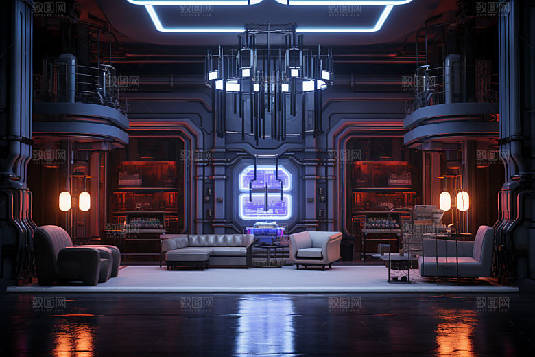 C4D科幻空间科技空间背景
