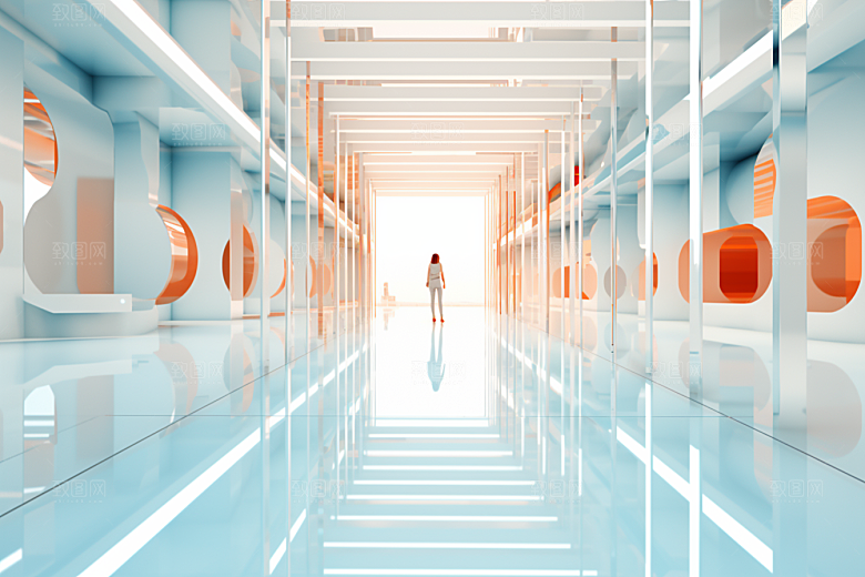 C4D科幻空间未来感空间背景
