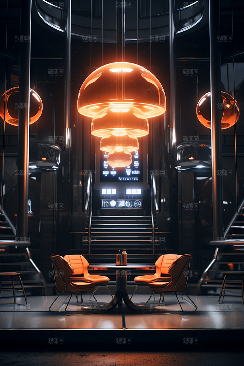 C4D科幻空间未来感科技背景