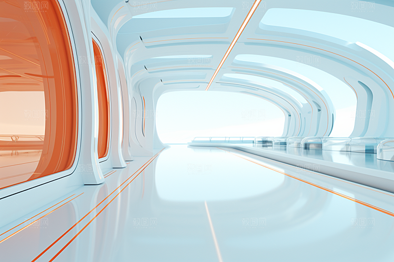 C4D科幻空间想象力模型背景