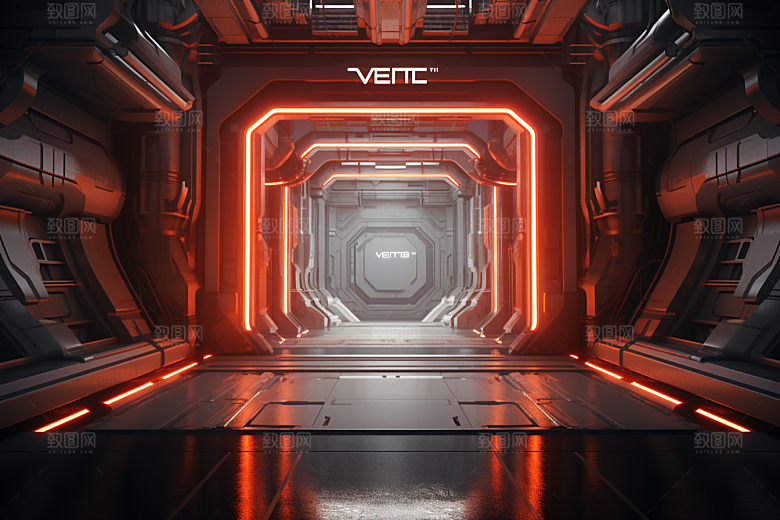 C4D科幻空间科技3D背景