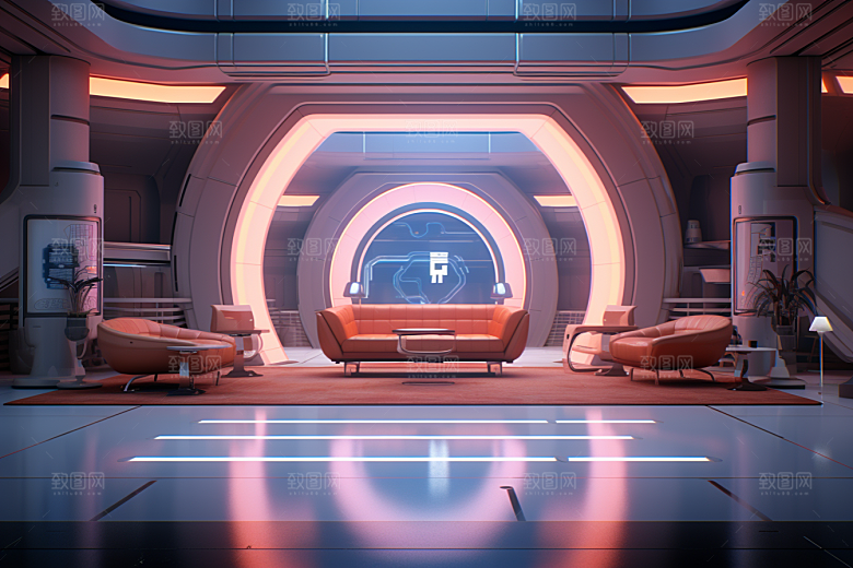 C4D科幻空间效果渲染背景