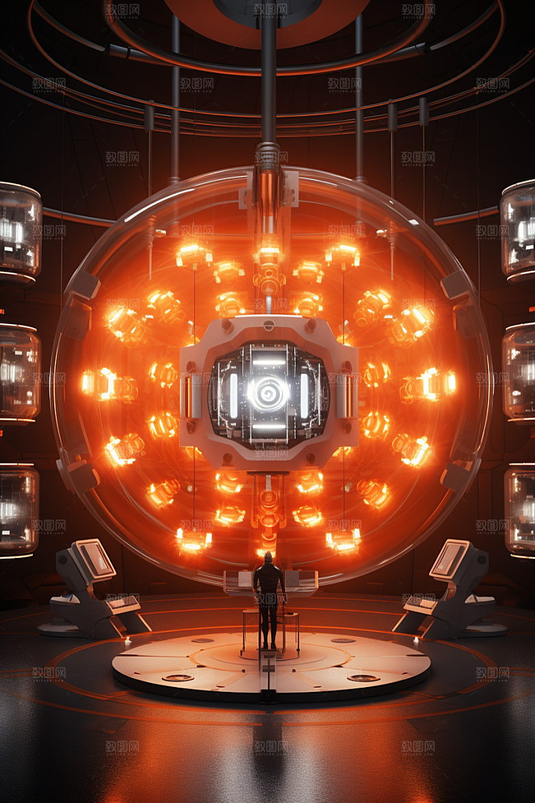 C4D科幻空间模型未来感背景