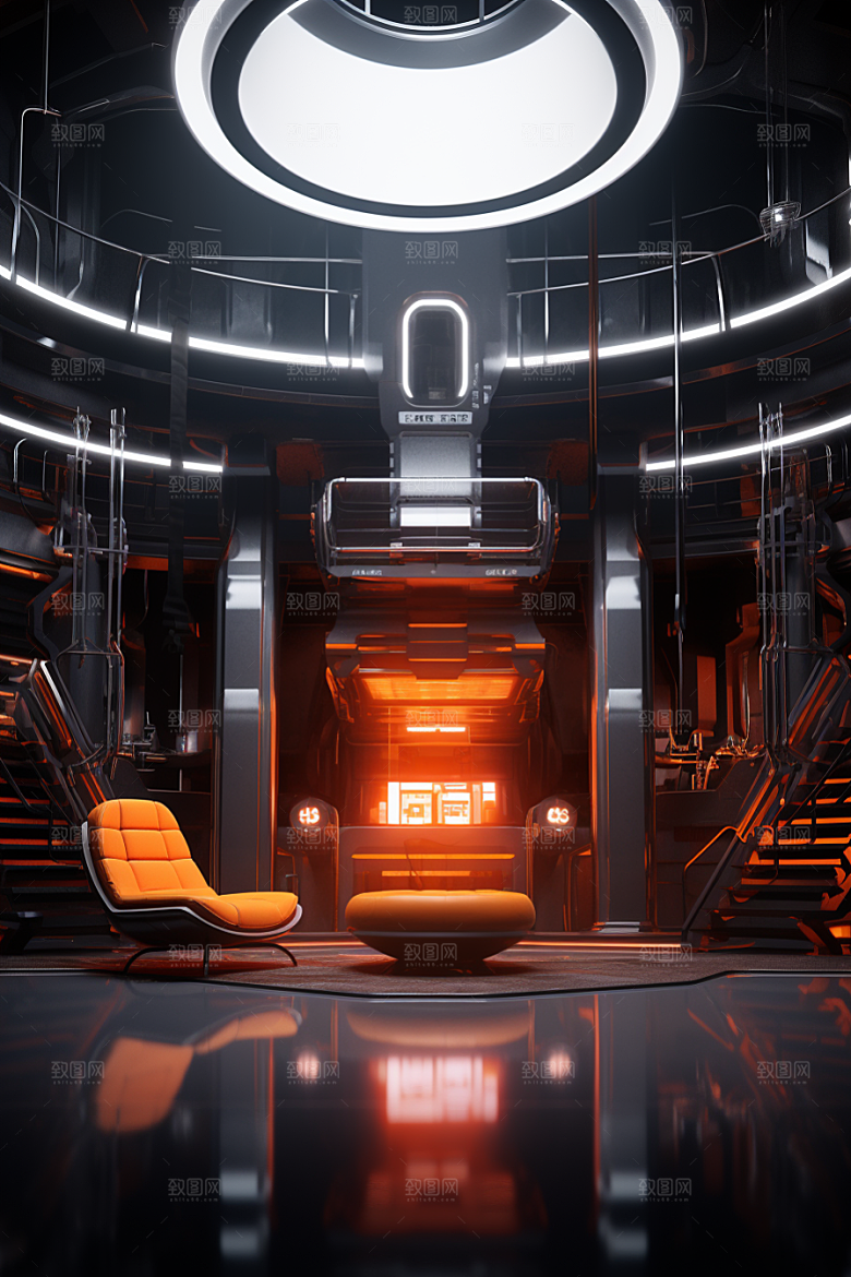 C4D科幻空间科技模型背景