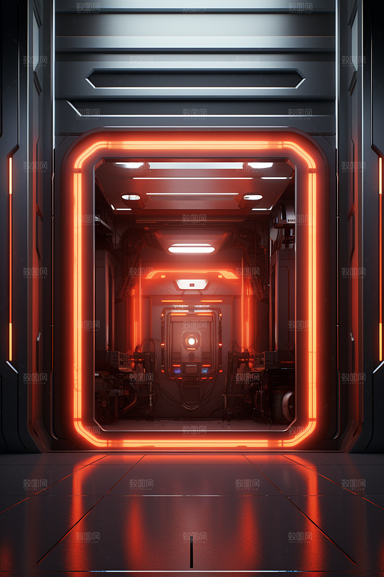 C4D科幻空间渲染未来感背景