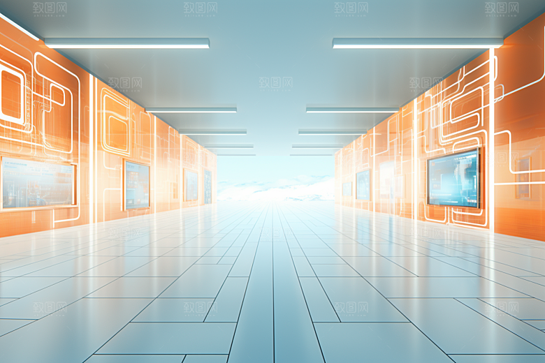 C4D科幻空间3D效果背景