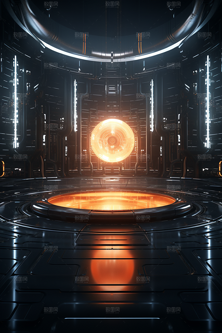 C4D科幻空间立体3D背景