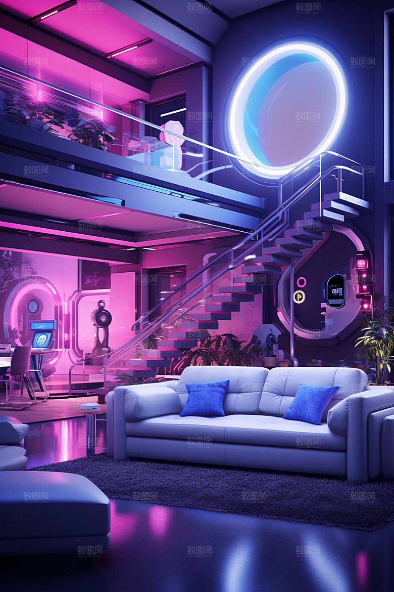 C4D科幻空间模型3D背景