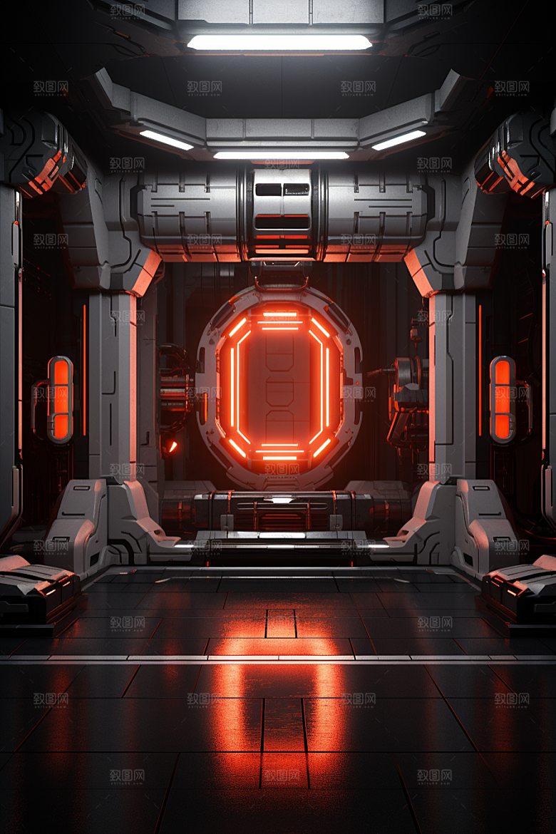 C4D科幻空间3D想象力背景