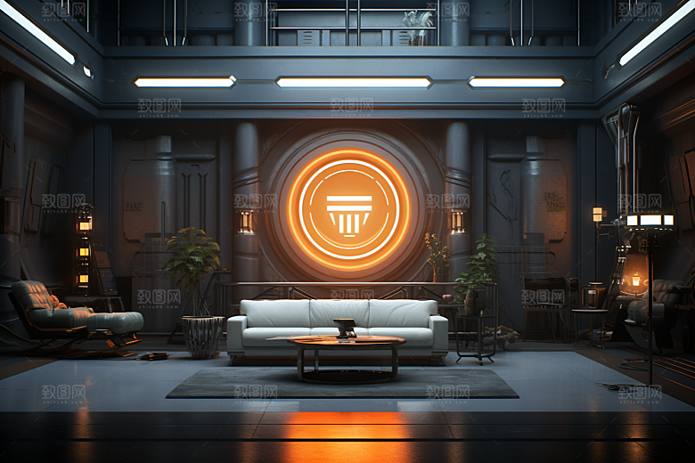 C4D科幻空间科技渲染背景