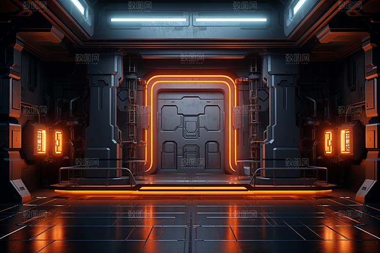 C4D科幻空间未来感空间背景