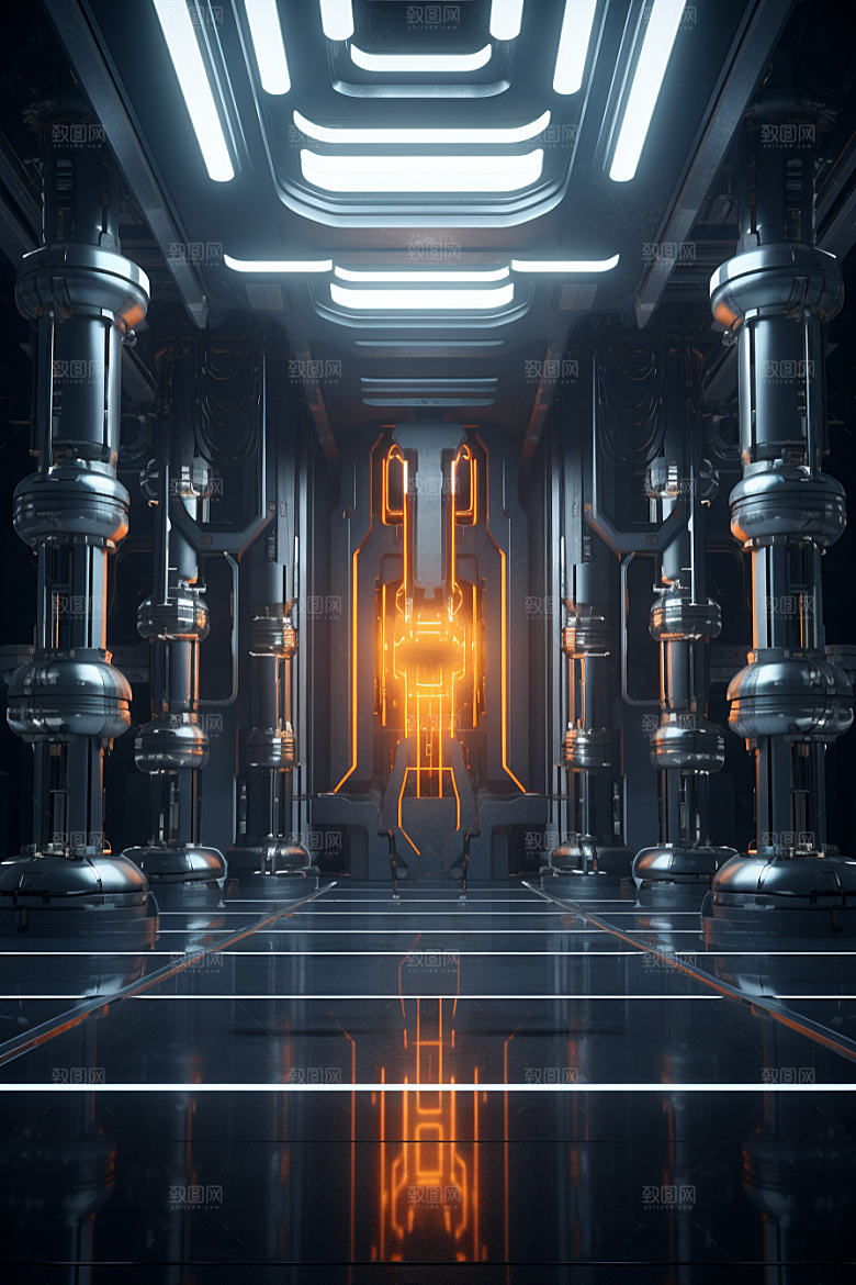 C4D科幻空间空间未来感背景