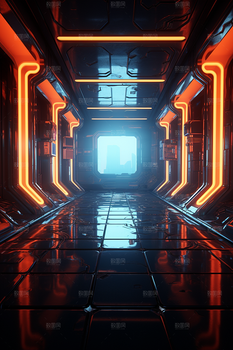C4D科幻空间科技想象力背景