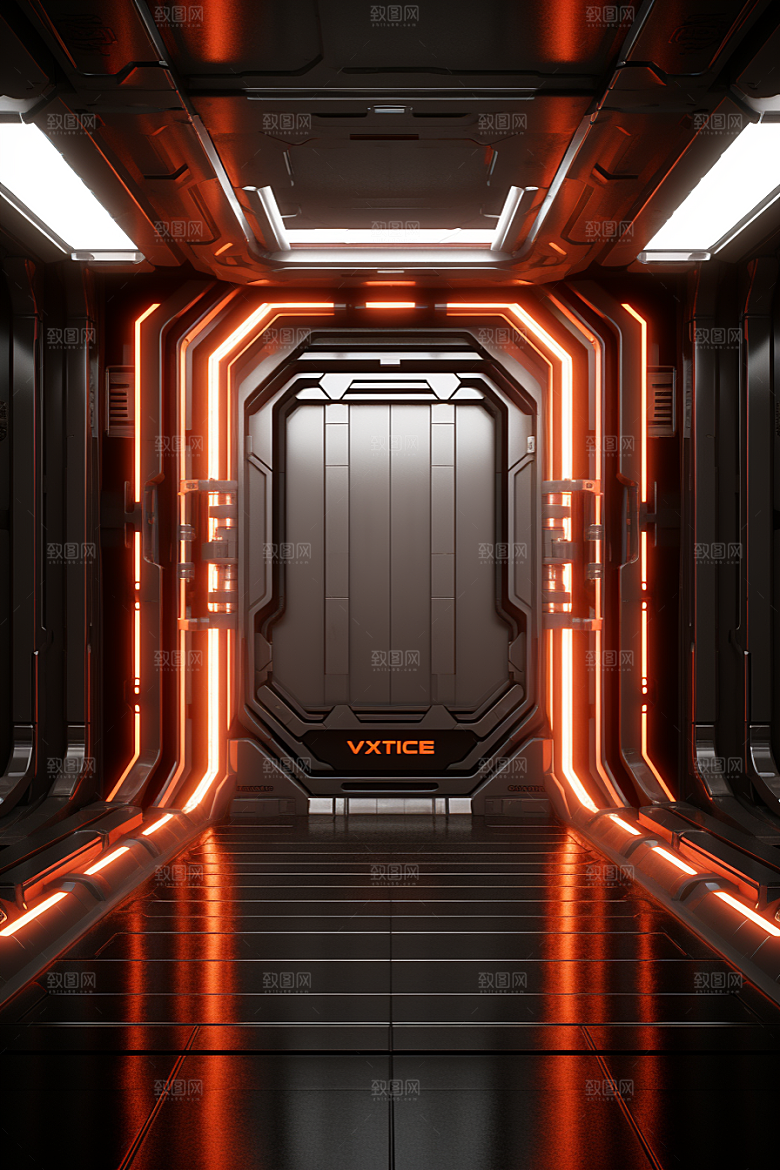 C4D科幻空间未来感立体背景