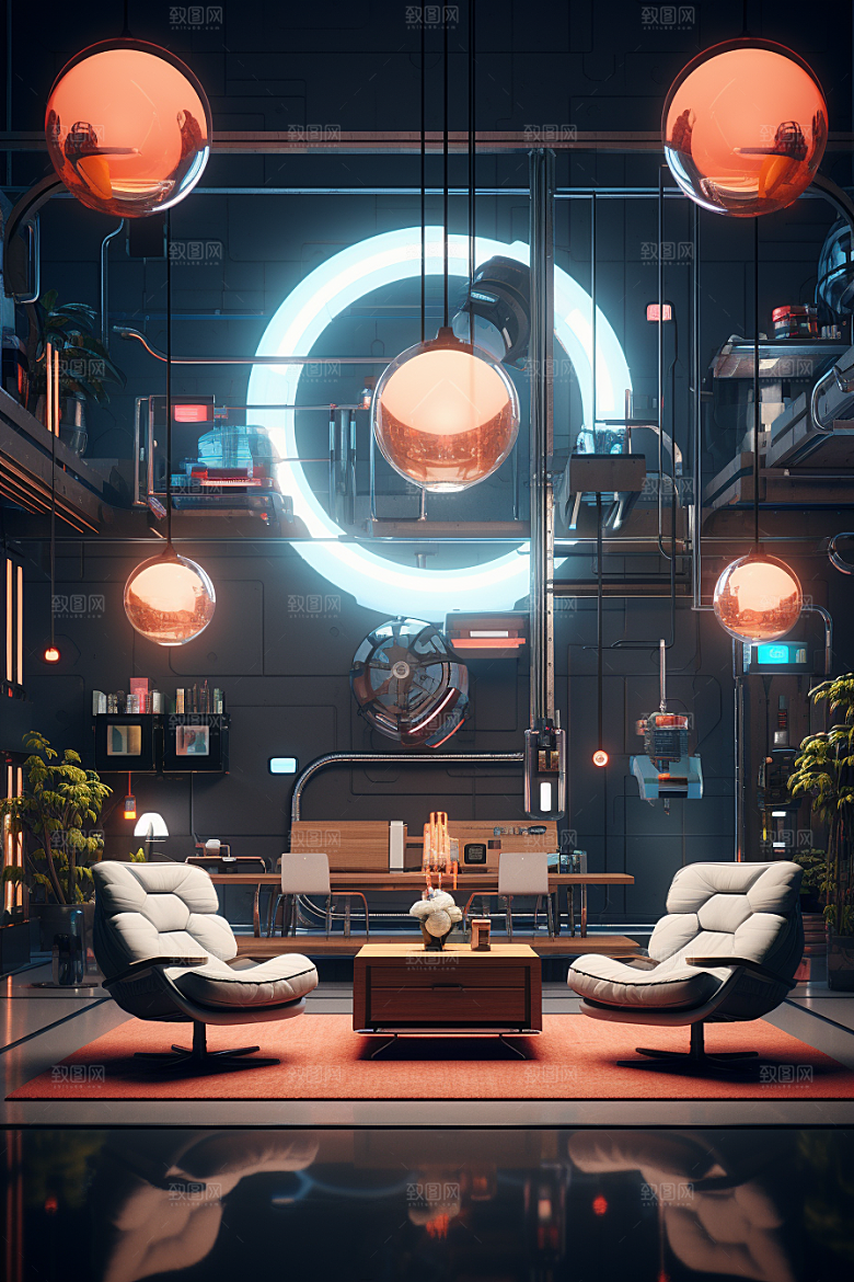 C4D科幻空间3D效果背景