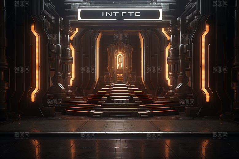 C4D科幻空间空间立体背景