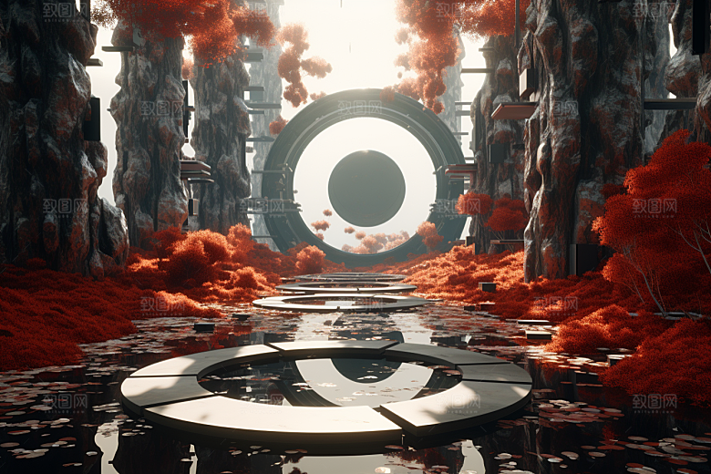 C4D科幻空间科技3D背景