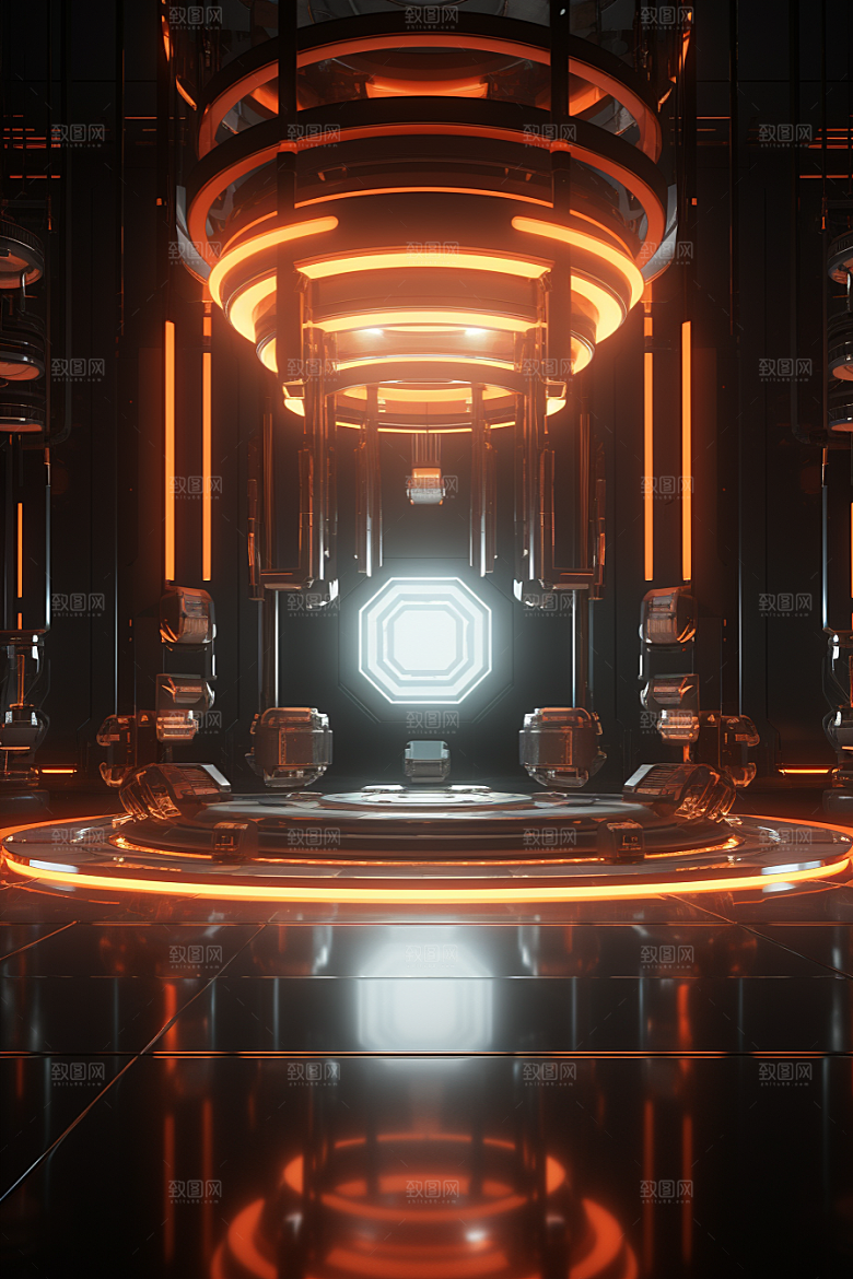 C4D科幻空间高清渲染背景